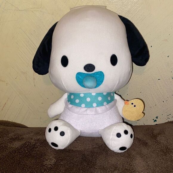 Pochacco Sanrio Bath Time Babydoll SANRIO 12” Doggie w/ binkie & duckie - Picture 6 of 9